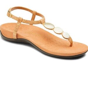 Vionic Lizbeth, Gold cork, Gold Sandals 10W